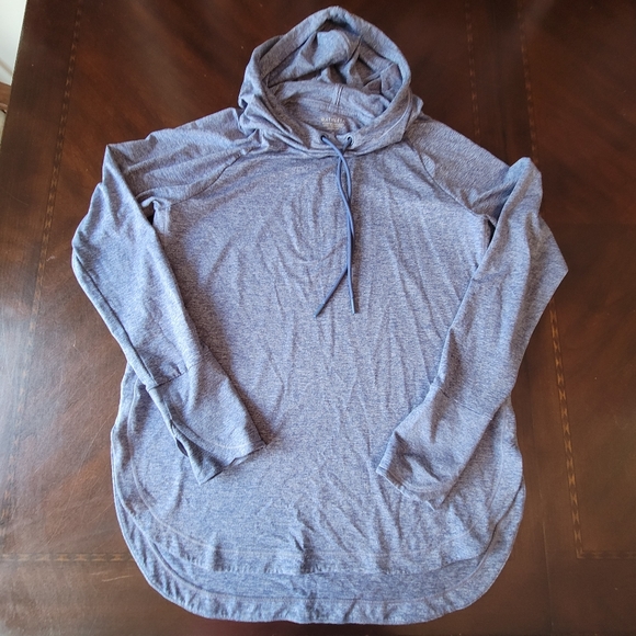 Athleta Uptempo Hooded Pullover – Blue Size Medium - Picture 2 of 6